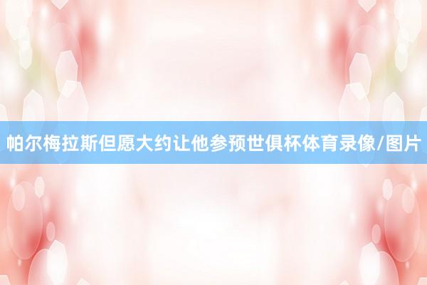帕尔梅拉斯但愿大约让他参预世俱杯体育录像/图片