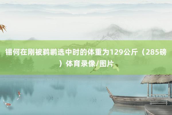 锡何在刚被鹈鹕选中时的体重为129公斤（285磅）体育录像/图片