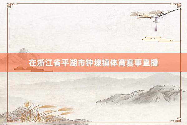 在浙江省平湖市钟埭镇体育赛事直播