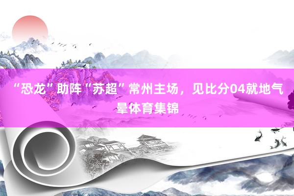 “恐龙”助阵“苏超”常州主场,见比分04就地气晕体育集锦