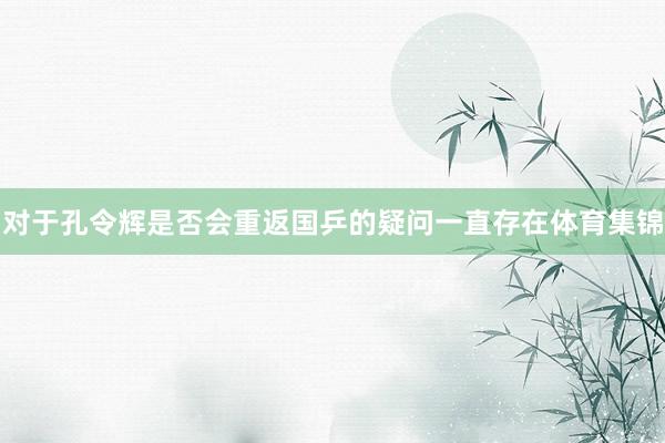 对于孔令辉是否会重返国乒的疑问一直存在体育集锦