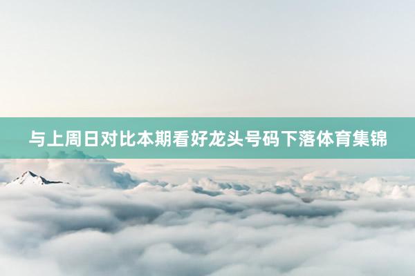 与上周日对比本期看好龙头号码下落体育集锦