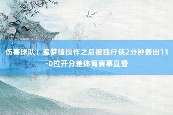伤害球队！追梦骚操作之后被独行侠2分钟轰出11-0拉开分差体育赛事直播