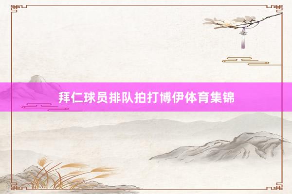 拜仁球员排队拍打博伊体育集锦