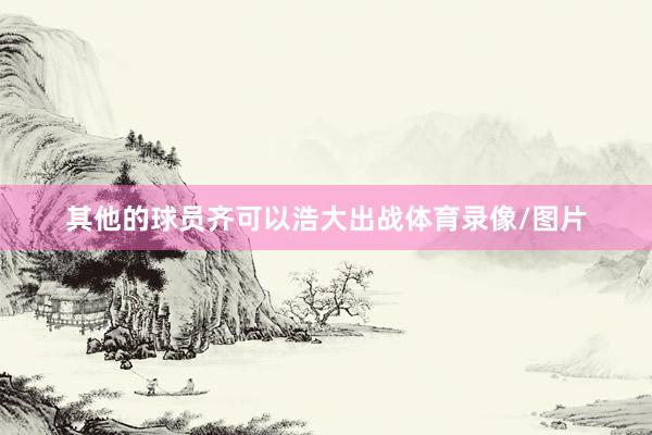 其他的球员齐可以浩大出战体育录像/图片