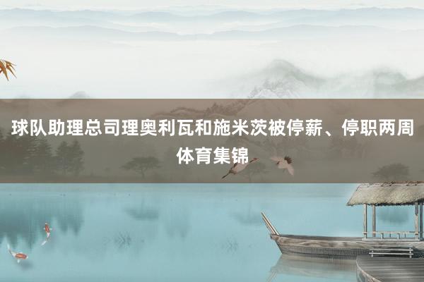 球队助理总司理奥利瓦和施米茨被停薪、停职两周体育集锦