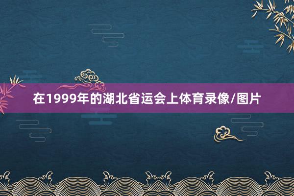 在1999年的湖北省运会上体育录像/图片