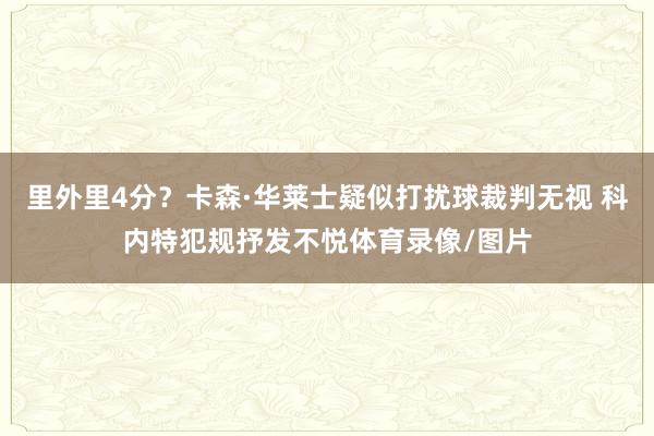 里外里4分？卡森·华莱士疑似打扰球裁判无视 科内特犯规抒发不悦体育录像/图片